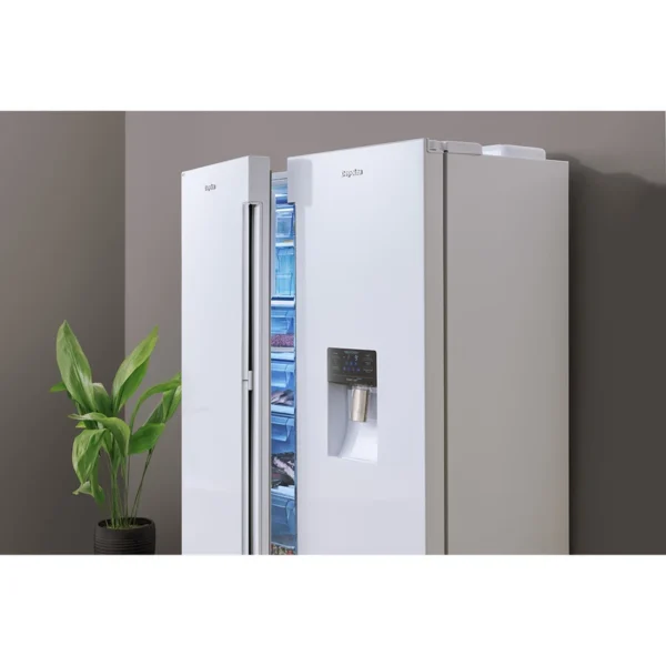 یخچال و فریزر دوقلو 17 فوت دیپوینت مدل MAX-D، دارای نمایشگر و بدون برفک، با ارتفاع 180، پهنای 60 و عمق 63 سانتی_متر، میزان مصرف انرژی A+، دارای 5 طبقه در یخچال و 5 کشو در فریزر، لزوم اتصال به شیر آب دارد 5