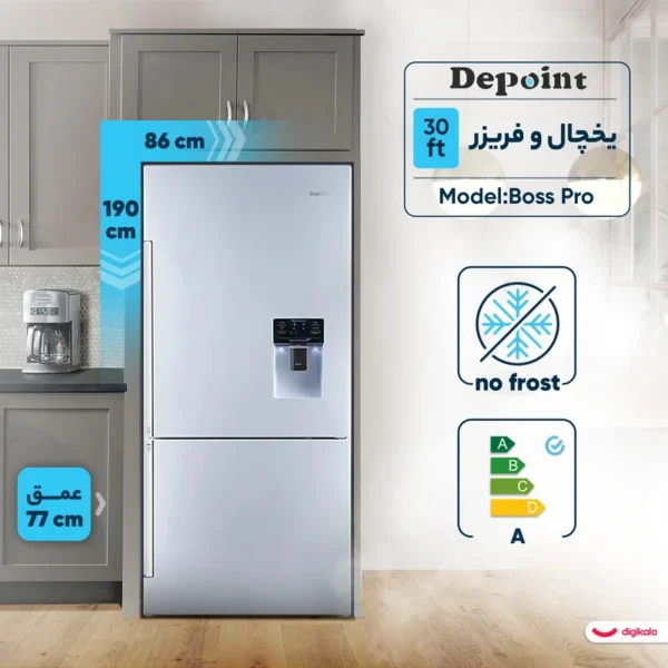 یخچال و فریزر دوقلو 40 فوت دیپوینت مدل NF14-D5iU-WNR14-D5iU-W