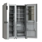 یخچال فریزر دوقلو 36 فوت دیپوینت مدل MasterPro-NRD15 S با ارتفاع 1800، پهنای 1200 و عمق 63 سانتی متر، میزان مصرف انرژی A+، دارای 5 طبقه در یخچال و 7 طبقه در فریزر، دارای سیستم نوفراست 4